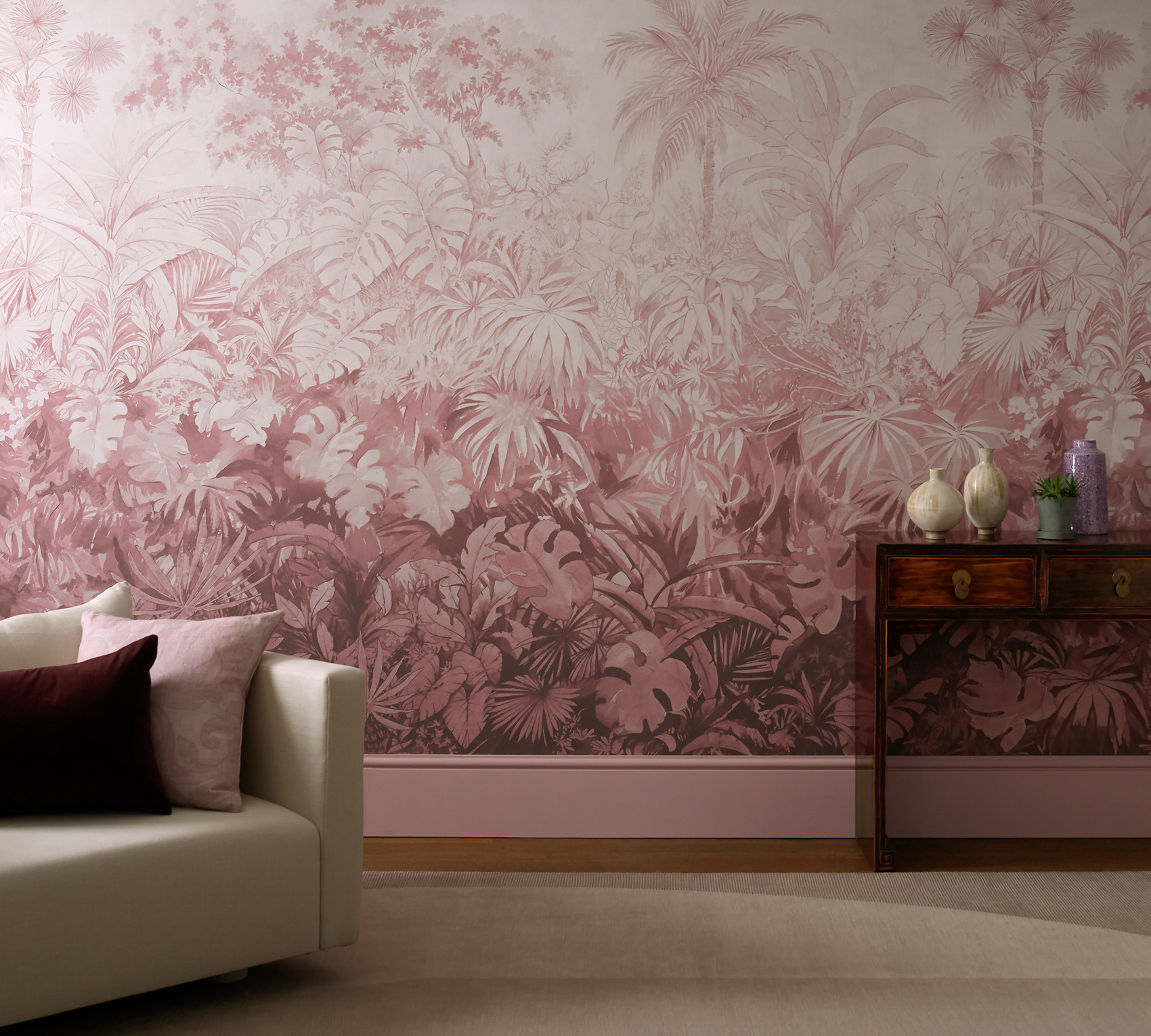 Панно Paint & Paper Library Botany Jangala 0360JAPLAST 3,25х2,8 м фото в интерьере